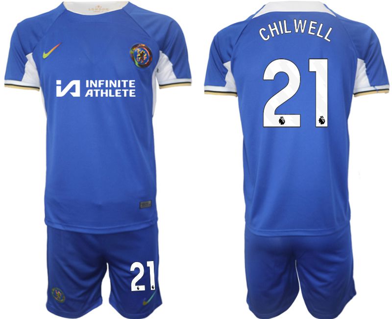 Men 2023-2024 Club Chelsea FC home blue 21 Soccer Jersey